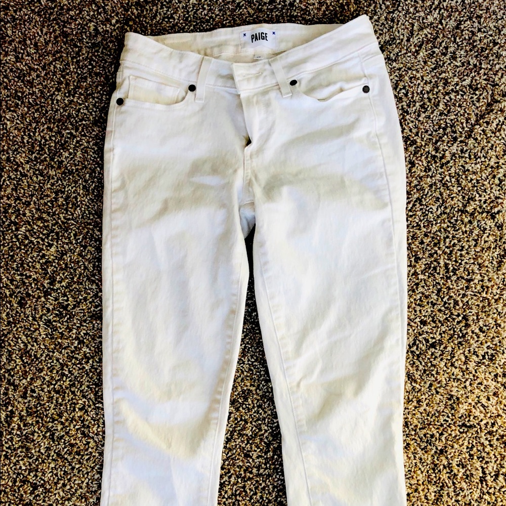 Paige | White Verdugo Crop Jeans